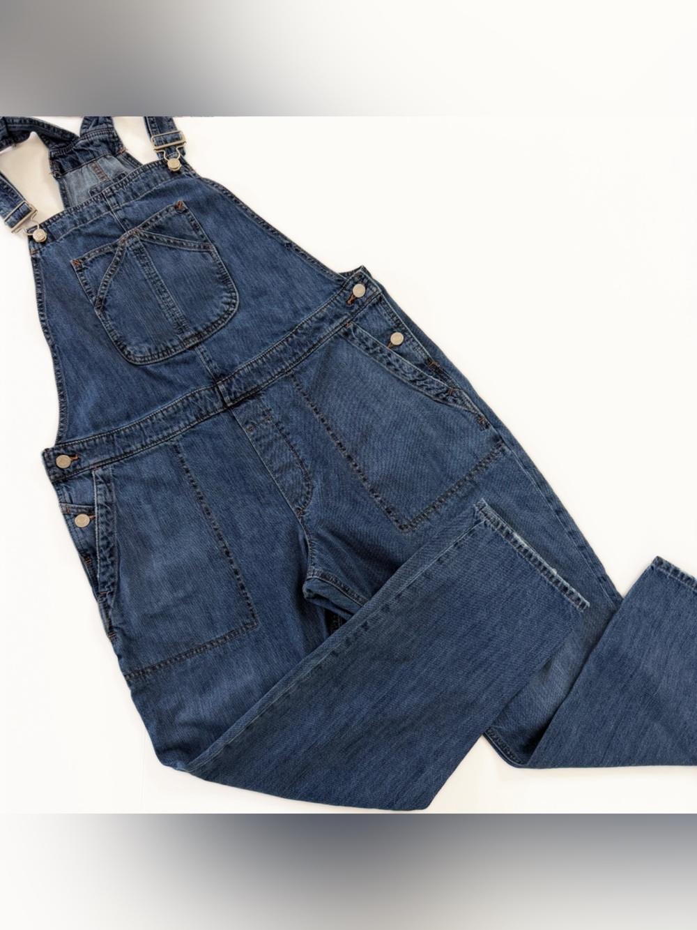 Gap Denim Overalls Womens Large Slouchy Carpenter Denim Blue